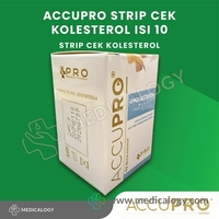AccuPRO Strip Cek Kolesterol / Accu PRO Cholesterol 10 Strip