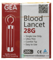 GEA 28G Lancet isi 200 pcs Alat Cek Darah