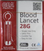 GEA 28G Lancet Isi 200 Alat Cek Darah