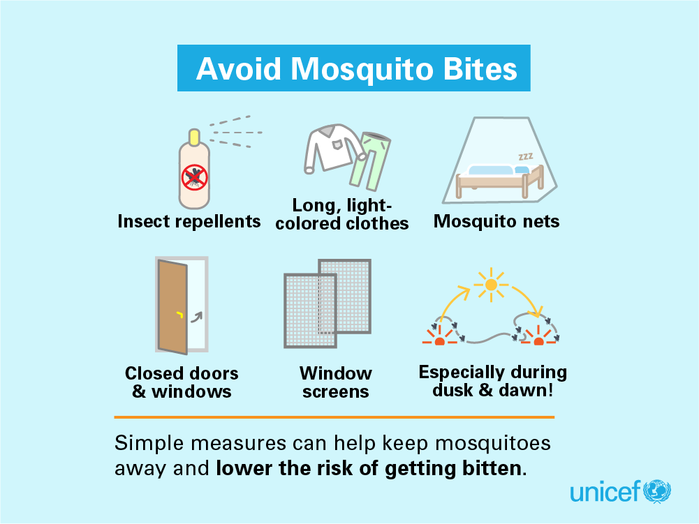 Beberapa cara mencegah gigitan nyamuk, menurut UNICEF