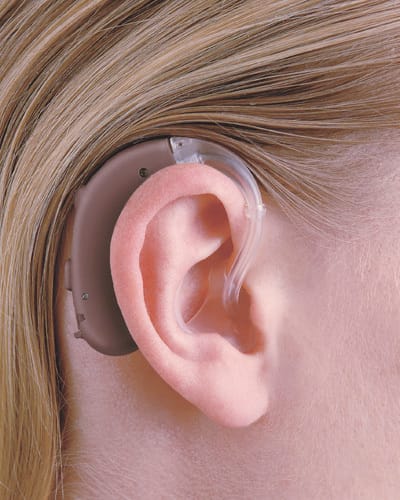 Behind ear