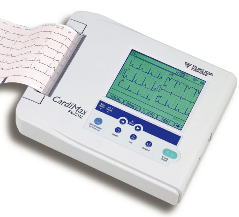 Fukuda Denshi CardiMax FX-7202 ECG EKG Machine