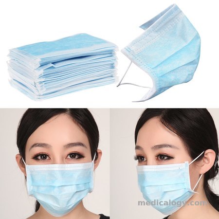jual 3  Ply Earloop Surgical Face mask