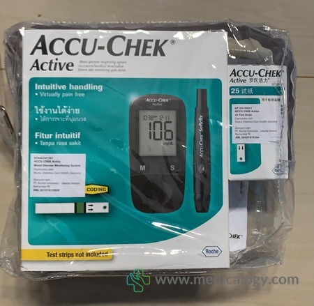 harga Accu Chek Active Alat Cek Gula Darah + 25 Test Strip