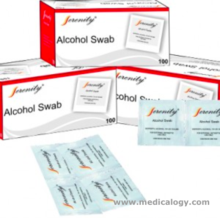 harga Alcohol Swab Serenity per pack isi 100 Lembar