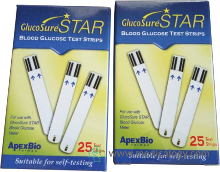 beli Apex Bio Glucosure STAR Strip Alat Cek Gula Darah Strip 25T