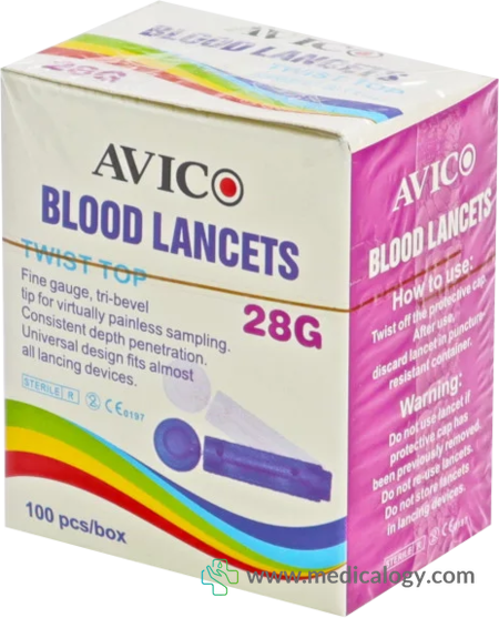 harga Avico Lancet isi 100 pcs Alat Cek Darah