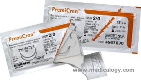 harga B Braun Premicron 2/0 2XHRT 17 Hijau 8 x 75 cm with 3x3 Teflon Pledget