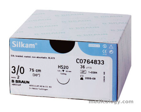 harga B Braun Silkam Silk Black 3/0 DS 24 75 cm