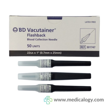 harga BD ref.301747 Vacutainer Needle Flashback No.22GAx1 (0,7mmx25mm) 50ea