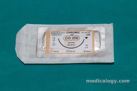 beli Benang Operasi Chromic 1 Taper Point 90 cm 1/2 Circle 36 mm