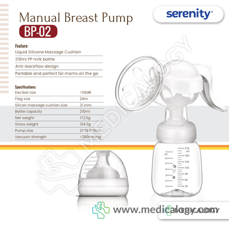 jual Breast Pump Manual BP-02 Serenity | Pompa Asi Manual