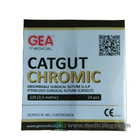 harga Catgut Chromic 2/0 GEA per Box isi 24 Sachet
