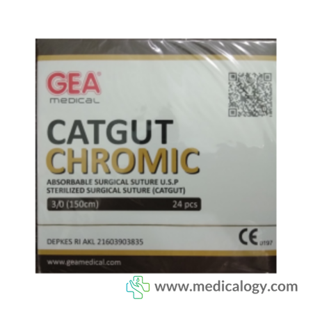 harga Catgut Chromic 3/0 GEA per Box isi 24 Sachet