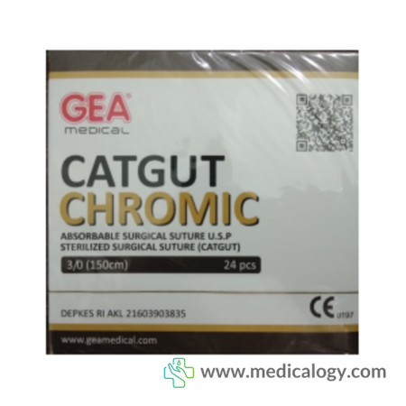 harga Catgut Chromic 3 GEA per Box isi 24 Sachet