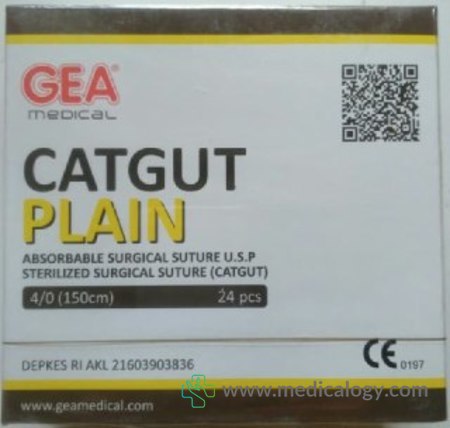 harga Catgut Plain 4/0 with Needle GEA