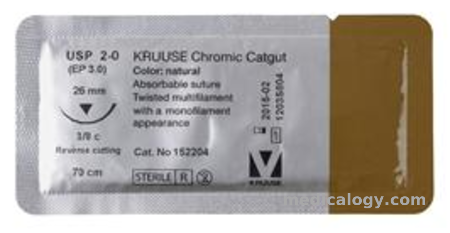 harga Chromic Catgut with Needle USP 3/0 isi 12 pcs