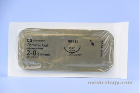 harga Chromic Gut 2-0 Taper Point  75 cm 1/2 Circle 26 mm (Usus/Urologi/Bedah Umum)