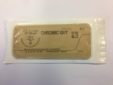 harga Chromic Gut 2 Taper Point  75 cm 1/2 Circle 40 mm (Fascia/Otot/Uterus)