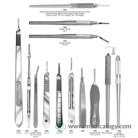 harga Dimeda Curettage Set  Scalpel Handle No. 3 L Angled