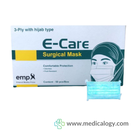 harga E-CARE MASKER HIJAB per box isi 50