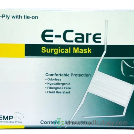 harga E-CARE MASKER TIE ON masker tali per box isi 100