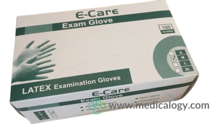 harga E-CARE Sarung tangan POWDERED M per box isi 100 pcs