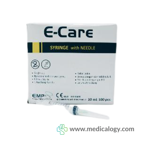 harga E-CARE SYRINGE WITH NEEDLE 10 ml 21G 1 1/2 per box isi 100