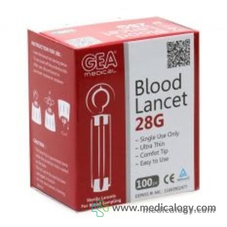 jual GEA 28G Lancet isi 100 pcs Alat Cek Darah