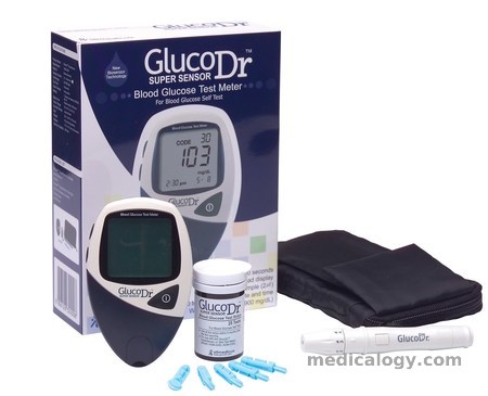 harga Gluco Dr Super Sensor AGM 2200 dengan Strip 25T Alat Cek Gula Darah