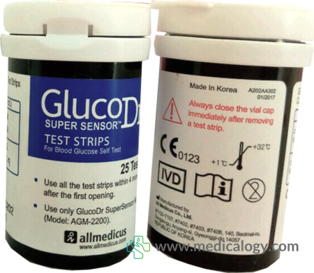 beli Gluco Dr Super Sensor Strip Alat Cek Gula Darah 25T