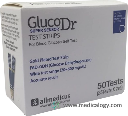 beli Gluco Dr Super Sensor Strip Alat Cek Gula Darah 50T