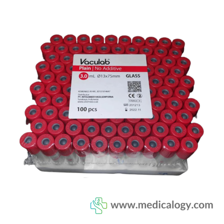 harga HOSLAB BLOOD COLLECTION TUBE Plain No Add 3,0 ml Per Box isi 100