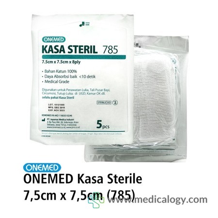 harga Kasa Steril 785 OneMed 7.5x7.5cm 8 Ply 5 Pcs