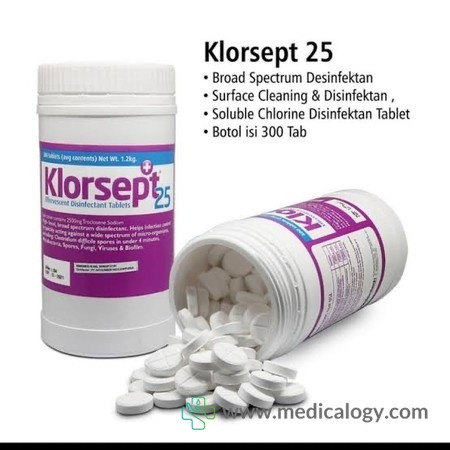 harga Klorsept 25 Antiseptik Tablet Desinfektan