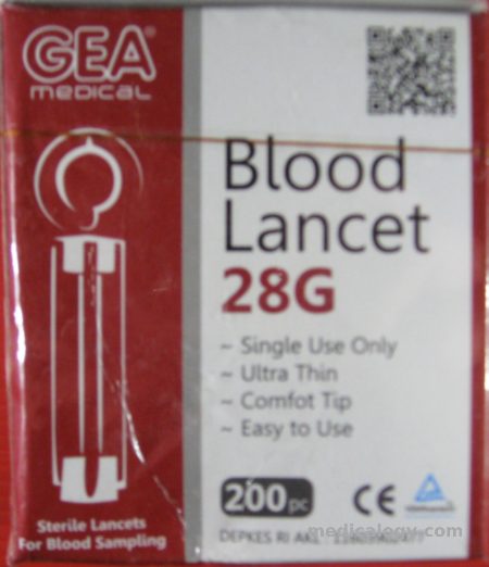 harga GEA 28G Lancet Isi 200 Alat Cek Darah