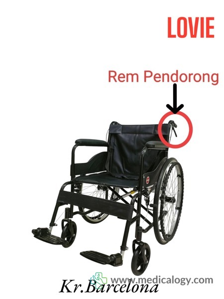 harga Lovie Kursi Roda Barcelona (Black Steel)