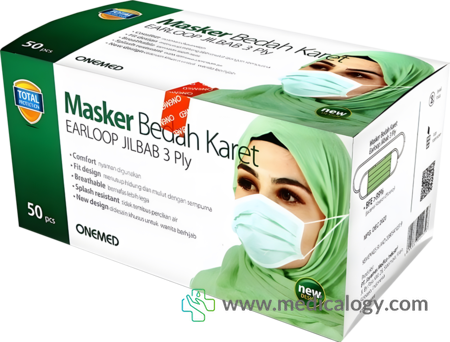 jual Masker Medis Hijab OneMed box 50pcs