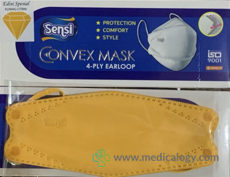 harga Masker Sensi Convex Warna Kuning Citrat isi 20 per Box