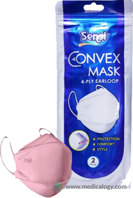 jual Masker Sensi Convex Warna Pink isi 2 pcs