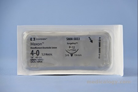 harga Maxon 4-0 Hijau 45 cm Reverse Cutting 3/8 Circle 19 mm (Kulit)