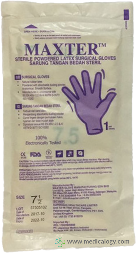 jual Maxter Sarung tangan steril Sarung Tangan Steril 7,5