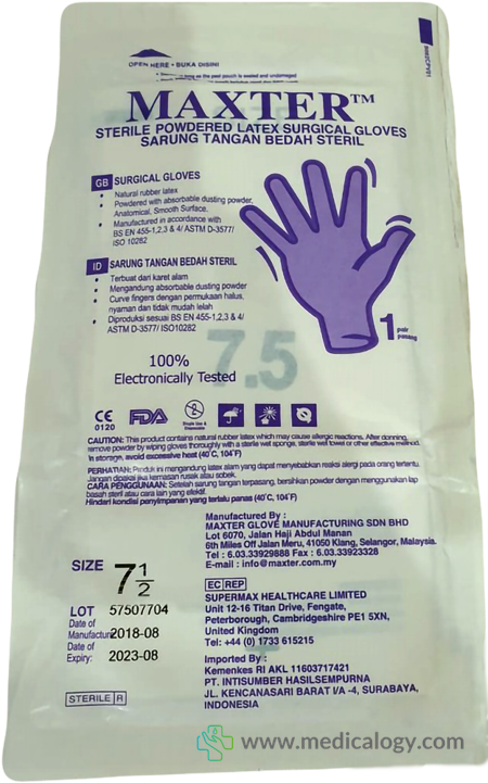 harga Maxter Sarung tangan steril Sarung Tangan Steril 7,5