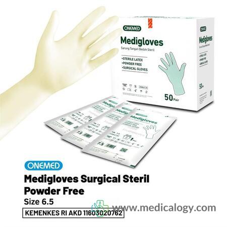 harga Medigloves Surgical Steril Powder Free PF Box Isi 50 Pasang - 6,5