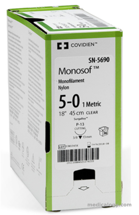 harga Monosof 10-0 Hitam 30 cm Cosmetic Reverse Cutting 3/8 Circle 6 mm (Mata)