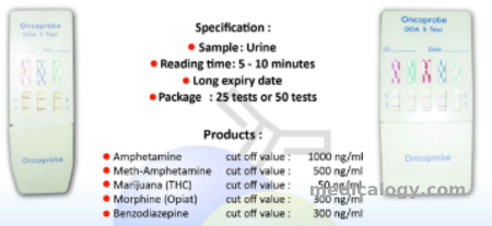 harga Oncoprobe Drugs Test 3 Parameter 25 Panel/Box