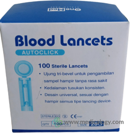 harga Onemed 26G Lancet isi 100 pcs Alat Cek Darah