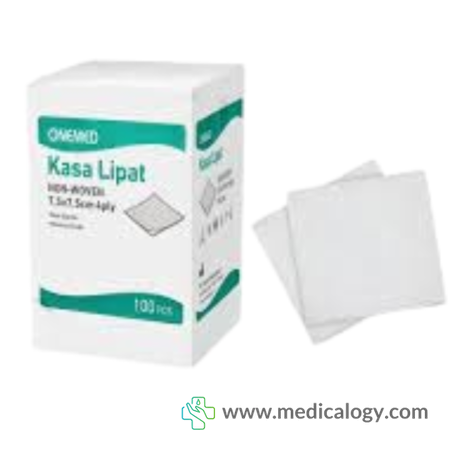 harga Onemed Kasa Lipat Non Woven 4ply Isi 100 Kain Perban luka Lipat  P3K - 7,5 x 7,5cm