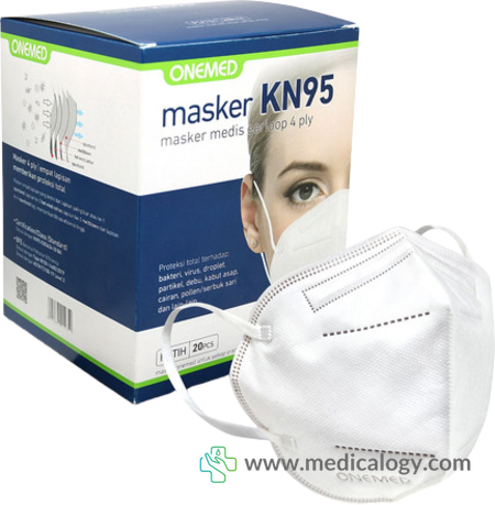 harga Onemed Masker KN95 isi 20 pcs Putih White