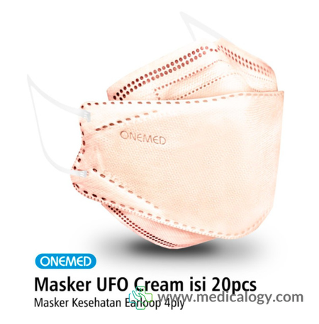 harga Onemed Masker Medis UFO Isi 20 Pcs Cream